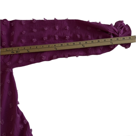 Snappy Turtle Burgundy Ruffle Tier Dress Small - Picture 3 of 8